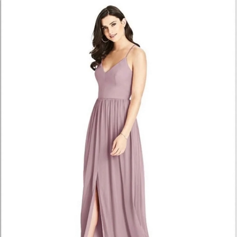Dessy dusty rose bridesmaid dress
